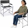 BAKAJI Sedia Regista Struttura Alluminio Rivestimento Tessuto Oxford Grigio 57x48x78cm