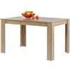 BAKAJI Tavolo da Pranzo Cucina Rettangolare Moderno in Legno MDF 120x80x74cm Acero