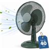 BAKAJI Ventilatore da Tavolo Autoportante Verde Potenza 45W Diametro 40cm 3 Velocità