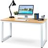 BAKAJI Scrivania Tavolo Porta PC Computer in Legno e Metallo Casa Ufficio 120x60x70cm