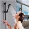 BATH E SHOWER Asta Saliscendi da Bagno con Doccetta a 3 Funzioni Colore Nero con Tubo 150 cm