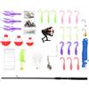 BAKAJI Set Pescatore Completo di Canna da Pesca 165cm Mulinello Classe 20 Lenza Avvolta