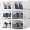 BAKAJI Set 6 Pz Scatole Portascarpe Impilabili 35x25x19cm Porta Scarpe Salvaspazio