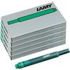 LAMY T10 Set di 6 cartucce d'inchiostro con grande riserva di inchiostro, adatte per tutti i modelli di penne stilografiche Lamy, contenuto 1,25 ml per cartuccia, 5 pezzi per pacchetto, colore