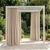 ROOM99 Tenda da esterno con nastro arricciato, 155 x 220 cm, larghezza x altezza, per esterni, resistente alle intemperie, impermeabile, protezione solare, da giardino, antivento, beige