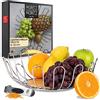 Moritz & Moritz portafrutta argento metallo 35cm- cesto frutta argento in metallo - Cesto per regali, frutta, verdura e pane