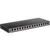 D-Link DGS-1016S Non gestito Gigabit Ethernet (10/100/1000) Nero