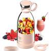 SOUTH AREA Frullatore Portatile USB Ricaricabile Personale, Shake Mixer Wireless per Sport, Campeggio, Fitness - Con Coperchio (Rosa)