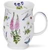 Dunoon, tazza in porcellana fine, a forma di Suffolk, realizzata in Inghilterra, lavabile in lavastoviglie e adatta al microonde - Natures Notebook (Foxglove)