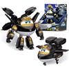 Super Wings Transformable aeroplano Supercharged Dark Golden Boy, altezza circa 11.6 cm, Figura d'azione 2 in 1, aeroplano giocattolo e figura robotica per bambini e bambine a partire da 3 anni