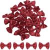 QUARKZMAN 30Pz Fiocchetti Rosso Vino 3.8x2.5cm Fiocchi Nastro Raso per Creazioni Regalo Fiocco Piccoli per Decorazioni all'Ingrosso Mini Fiocchetti Natalizi