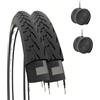 ECOVELO 2 COPERTONI 700 X 28 C + CAMERE PNEUMATICI STRADALI IN GOMMA NERI BICI CITY BIKE TREKKING 28 X 1 5/8 X 1 1/8