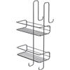 Gedy Portaoggetti appendibile da doccia Gedy 24x22x49 cm in metallo cromato con due mensole | Tito