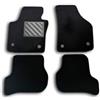 MTC Automotive Tappetini Seat Leon II 2005-2012, su misura, battitacco in gomma rinforzato e bottoni di fissaggio