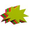 Generisch 40 stelle - 15 x 17 cm cartellini dei prezzi in cartone neon misto 380 g/mq simboli pubblicitari