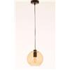 Illuminando PAGODA SOSPENSIONE SINGOLA CON SFERA IN VETRO TRASPARENTE,AMBRA O FUME' LAMPADINA ATTACCO E27 MODERNA