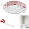 Bcuuozeeing Modanature decorative flessibili, autoadesive, in PVC, per armadi, porte, cornici a specchio, mobili, decorazione per la casa, intonaco, sfondo (bianco, 10 mm x 6 m)