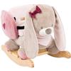 Dondolo per Bambini Nina Il Coniglietto, 10-36 Mesi, 62 X 32 X 52 Cm, Beige/Rosa