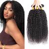 WuvuSnm Ciocche di capelli umani, capelli umani, a doppia trama, colore nero naturale, confezione da 3 pezzi, 150 g