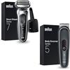 Braun Series 7 Rasoio Elettrico Barba, Rifinitore Di Precisione EasyClick S7200cc Argento + Braun Series 5 RASOIO ELETTRICO Corpo Uomo BG5370