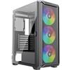 Xilence X613 XILENT Blade II Gaming PC Case, 3 x 120 mm ARGB Fans, ATX Midi Tower Case, Mesh Front Panel for Good Airflow and PWM/ARGB Control Board, pannello laterale in vetro senza viti, nero