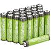 Amazon Basics confezione da 24 batterie ricaricabili AAA NiMH ad alta capacità, 850 mAh, 1,2 V, ricaricabili fino a 500 volte, precaricate