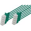 DIGITUS Cavo LAN Cat 6 - 2,0 m - 1 Gbit/s - 10 pezzi - U-UTP non schermato - Slim AWG 32/7 - PoE+ - LSZH - 250 MHz - Cavo di rete RJ45 - Verde