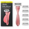 Wilkinson Sword Intuition Complete Care rasoi da donna, siero Hydra-Boost, confezione XL, 1 manico rasoio da donna + 6 ricariche