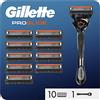 Gillette ProGlide Rasoio da uomo, 1 Gillette, ProGlide, 10 lame di ricambio per rasoio, realizzato per precisione