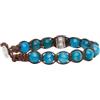 Generico Bracciale Tamashii Originale Tibetano BHS1100-204 Stone Collar Blu (Apatite) con Ruota della Preghiera in Argento 925 - Unisex, Regolabile, Gioiello per Creatività e Comunicazione