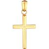 Kuzzoi 0508450522 - Ciondolo a forma di croce in argento sterling 925 placcato oro, per collane, gioielli dorati, accessori per uomini, ragazzi e bambini, 0508450522, Argento sterling
