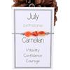oasymala Bracciale Regolabile con Pietra del Compleanno per Donna - Granato, Ametista e Altro, Gioiello in Pietra Naturale Fai da Te per Regali Mensili (Luglio - Corniola)
