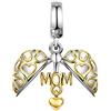 LOVANS Argento 925 Cuore Charm Bead per bracciali Regalo Festa della Mamma