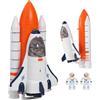 Yosamy Space Shuttle, giocattolo per bambini con suono e luce, 2 astronauti, giocattolo spaziale per ragazzi e ragazze