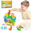 GUYUWE Dinosauri per Bambini Gocattolo Impilabile Gioco in Legno Dinosauro Giocattoli 3 4 5 Anni Montessori Abbinamento Magnetico (Dinosauro)