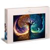 Ulmer Puzzleschmiede - Puzzle da 2000 pezzi Albero del mondo - motivo magico e cupo di Yggdrasil - mitologia nordica - Puzzle premium per adulti