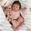 Hengluck Bambole Reborn Femmina - 18 Pollici Bambole Reborn Originali Realistiche con Corpo Morbido Tessuto Fatto a Mano, Reincarnate Babies Reale Chiusi Gli Occhi Rinato Bambino
