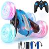 Rodzon Macchina Telecomandata Camion per Bambini con LED Luce Giochi Bambini Bambino 3-12 Anni Maschio Macchine Telecomandate 4x4 RC Auto Radiocomandata Regalo Giocattolo di Natale Compleanno (Blu)