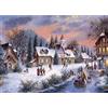 AveJoys Puzzle 1000 Pezzi, Notte Nevosa D'inverno, 70 x 50 cm, Puzzle da 1000 Pezzi per Adulti, Collezione Fantasy Educativo Puzzle, Quadri Jigsaw Puzzle per Adulti e Bambini - Stampa di Alta Qualità