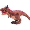 Tiny Heart Carnotauro Peluche Realistica Animale Adorabile Regali Morbidi e Carini Dinosauro Peluche per Bambini Ragazzi e Ragazze Giocattoli 21" marrone