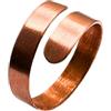 Antica Fucina Rho® Anello Regolabile in Rame Puro | Fine ed Essenziale - Spessore del metallo 0,8 mm | Lavorazione Artigianale - Creato a Mano in Italia | per Uomo e Donna | Unisex