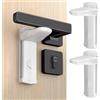 REDTRON Serratura Maniglia Porta, 2 Pezzi Blocco Maniglia Bambini con Adesivo, Chiusure Sicurezza Bambini per Camera Bagno Cucina, Facile Installazione Senza Fori (Bianco)