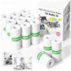 Zivacate 12 Rotoli Carta Termica 57×25 mm | Carta Stampa Termica Senza Inchiostro per Macchina Fotografica Istantanea Bambini e Stampante Termica