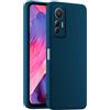 HULLIN Custodia per Telefono in Silicone Colorato, Adatta per Xiaomi MI 12 Lite (6.55) - Blu zaffiro