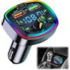 LEIBOCHAO Accessori Auto Aux, Trasmettitore FM Bluetooth per Auto[PD18W+4.8A] Accendisigari Bluetooth 5.0 Musica,con 2 porte USB e 1 Type-c, Chiamata Vivavoce