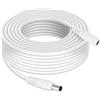Tonton Cavo di prolunga da 12 V DC da 5 m, 2,1 mm x 5,5 mm, per adattatore di alimentazione, prolunga da femmina a maschio per telecamera di sicurezza CCTV, telecamera di rete IP, 5 m (bianco)