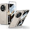 COQUE Custodia per Magic V5,Cover per cellulare con cerniera magnetica e pellicola protettiva,Custodia ad anello magnetico integrata per Honor Magic V5-Grigio titanio