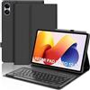 IVEOPPE Tastiera per XIAOMI REDMI Pad 2 Pro 2025/Pad Pro 2024 12.1, Cover Keyboard Italiano QWERTY, Senza fili Bluetooth Staccabile Custodia, Nero
