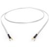 Selected Cable Conduttore di messa a terra 1 x 0,50 mm2 per giradischi Phonoger con attacco di massa con forcella, guaina placcata oro, cavo di massaggio trasparente argento schermatura intrecciata 1,75m