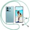 ISOI Custodia con Corda per Xiaomi Redmi Note 13 5G, Custodia Trasparente in TPU Morbido Silicone Case con Cinturino Pendente Regolabile Collana traco